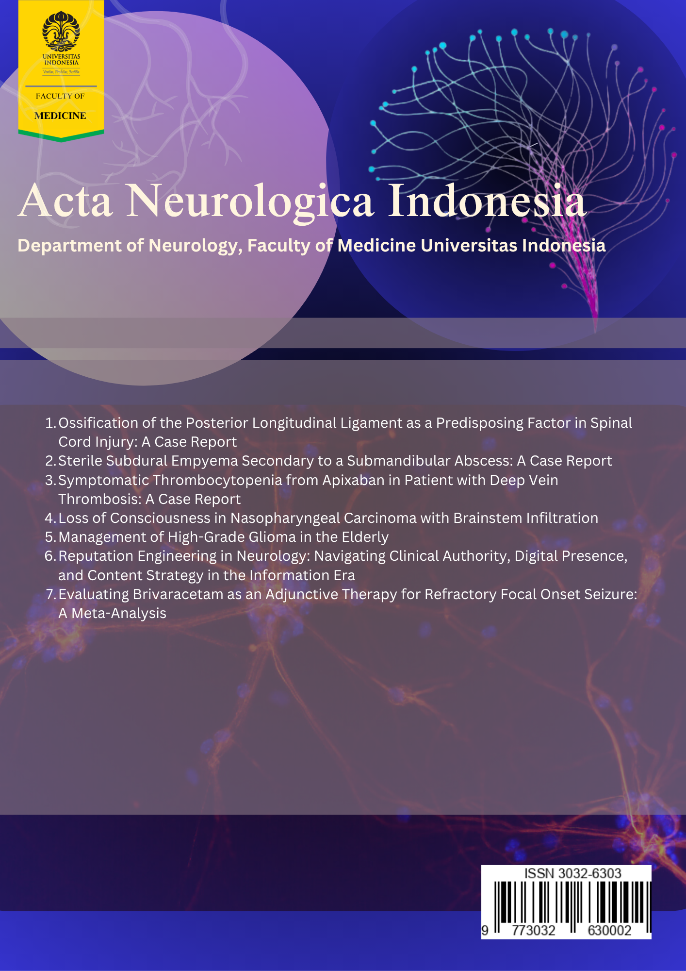 					View Vol. 3 No. 03 (2025): Acta Neurologica Indonesia
				